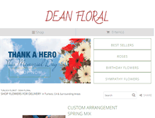 Tablet Screenshot of deanfloral.com